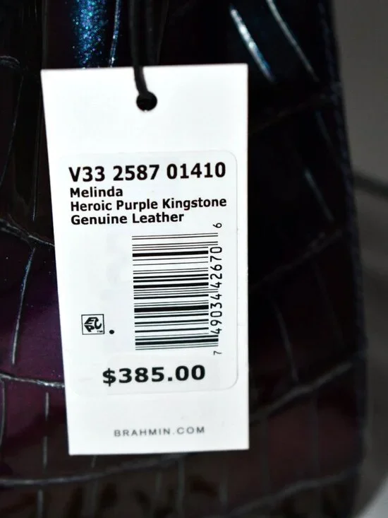 Brahmin Melinda Bucklet Bag in Heroic Purple Kingstone # V33258701410 NWT - Picture 5 of 12